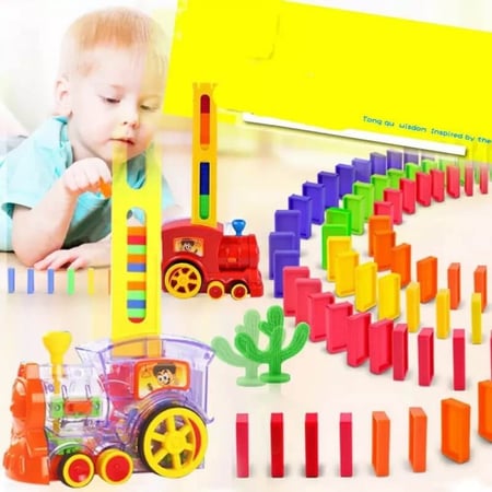 لعبة قطار الدومينو  الذكي من 80 قطعة