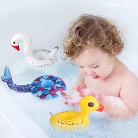 عوامة بطة وكورة / حامل أكواب للاسترخاء والمتعة قابل للنفخ ( اشكال متنوعة)