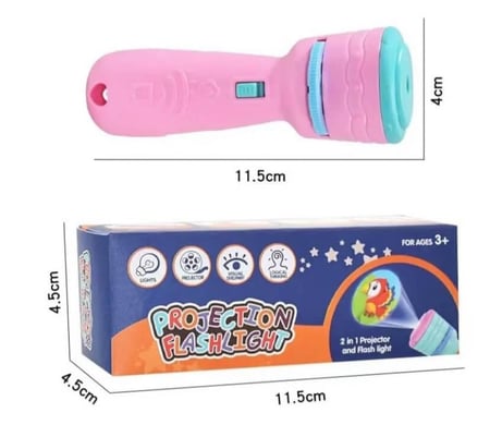 لعبة الكشاف السحري بصور حيوانات لون عشوائي