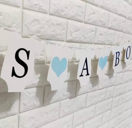 مستلزمات حفلة استقبال المولود لون ازرق ( 46 قطعة)