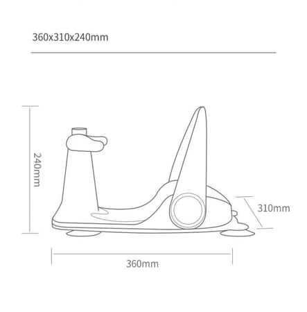 كرسي بانيو استحمام بمقود لاصق قابل للطي