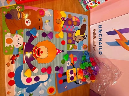 لعبة مطابقة الالوان التعليمية 6 اشكال متنوعة