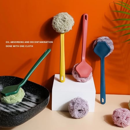 فرشاة طويلة للتنظيف اللطيف من البلاستيك لون عشوائي قابلة للفك