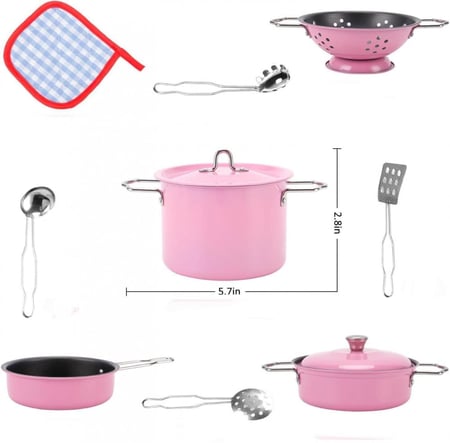 مجموعة قدور المطبخ تفاعلية مع ادواتها ٩ قطع