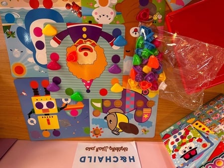 لعبة مطابقة الالوان التعليمية 6 اشكال متنوعة