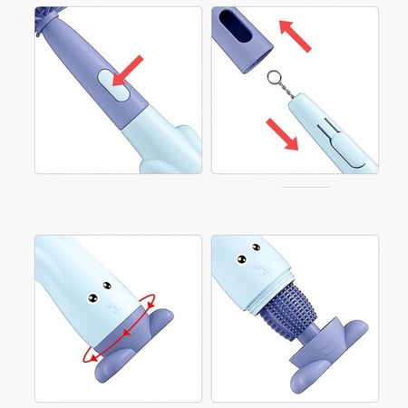 جديد طقم فرشاة لتنظيف رضاعة الاطفال من السيلكون