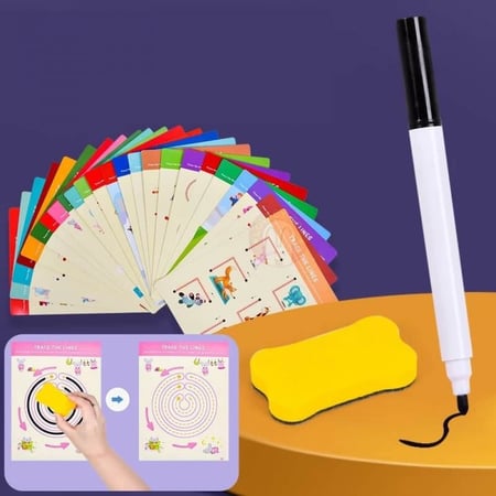 الواح تدريب للاطفال وتمارين متنوعة قابل للمسح