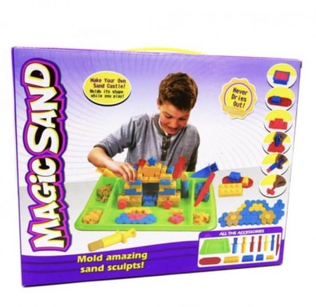 رمل سحري لصناعة المكعبات ملون 750 جرام