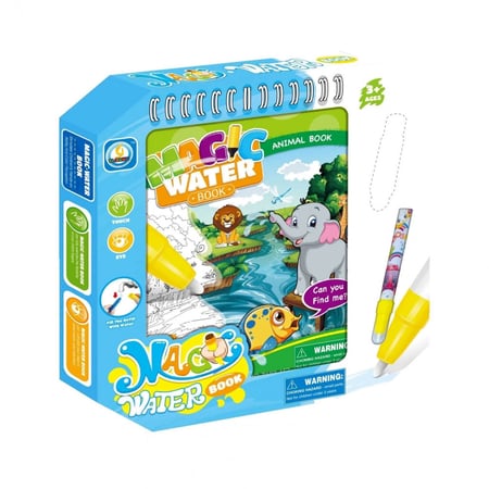 كتب تلوين سحرية بالماء تستخدم اكثر من مرة  متنوع للاطفال