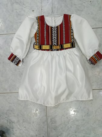 فستان يوم التاسيس مطرز بعقال  مقصب تراثي