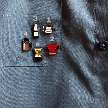 Coffee tools pins | بروشات ادوات القهوة المختصه
