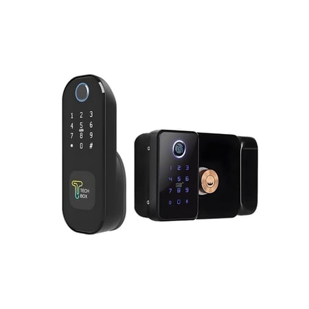 قفل باب ذكي خارجي مزدوج البصمة