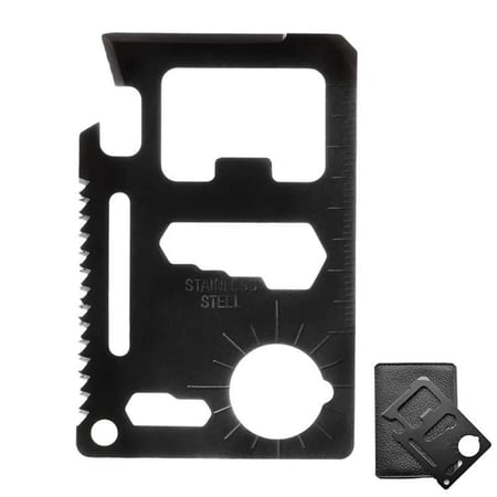 بطاقة حديد متعددة الوظائف باللون الاسود و الفضي