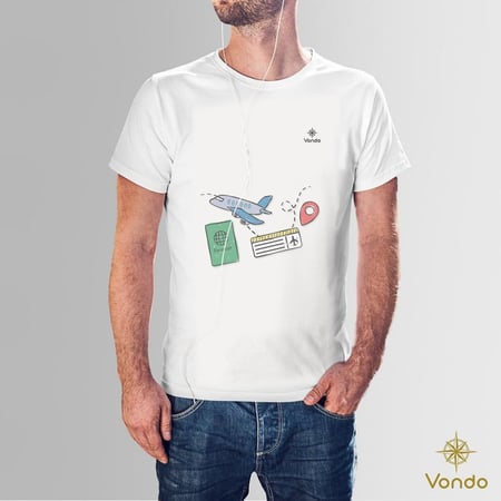 تيشرت طائره و جواز سفر