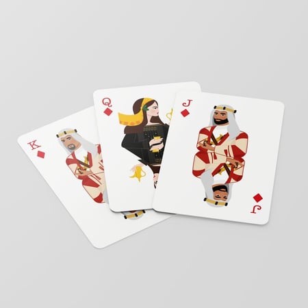 ورق لعب بطابع سعودي - نخلة