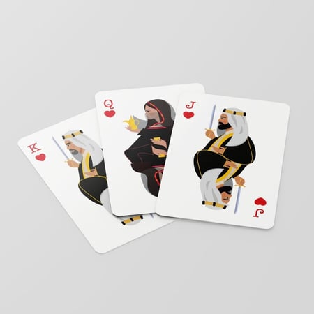 ورق لعب بطابع سعودي - نخلة