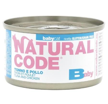 ناتشرال كود بيبي تونا و دجاج للقطط الصغيرة 85 جرام