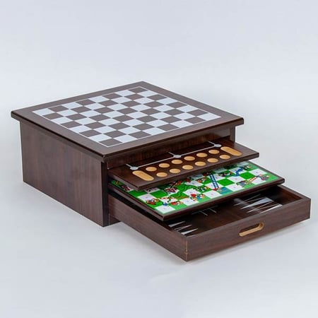 صندوق الألعاب الخشبي 10 في 1 من توي جوي