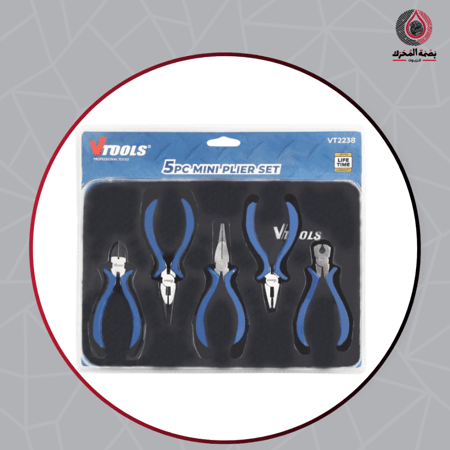 مجموعة كماشات صغيرة 5 قطع - PCS Mini Plier Set - VTOOLS (VT2238)