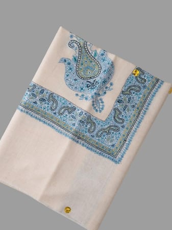 شال كشميري بشمينه ملكي من ڤالور