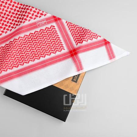 شماغ بروجيه رجالي احمر لون خاص بيكاس 2025