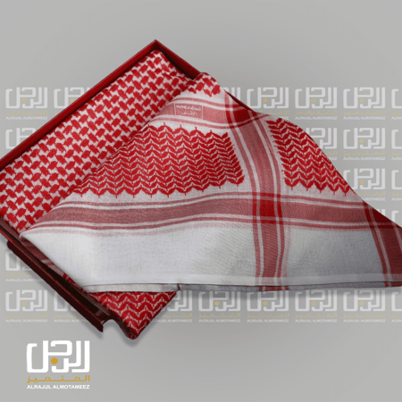 شماغ بروجيه احمر كلاسيك دم غزال 2023