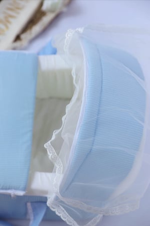 سرير أطفال محمول قابل للطي-لون ازرق