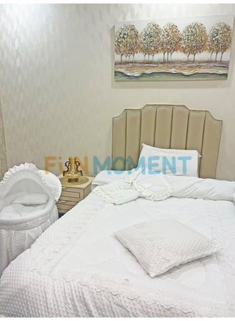 طقم مفرش نفاس مع سرير البيبي سلة موسى شامل القاعده - مقاس 1.4×2م