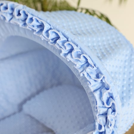 مهد مواليد (سلة موسى) لون ازرق + قاعدة