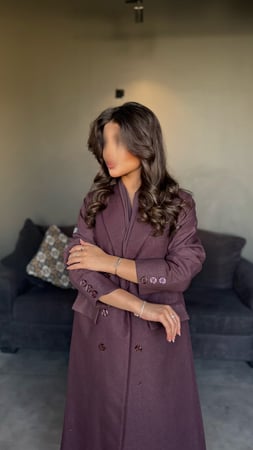 بليزر قماش لينن عنابي