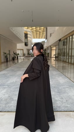 بليزر قماش كريب بدون لمعه طايح رمادي غامق