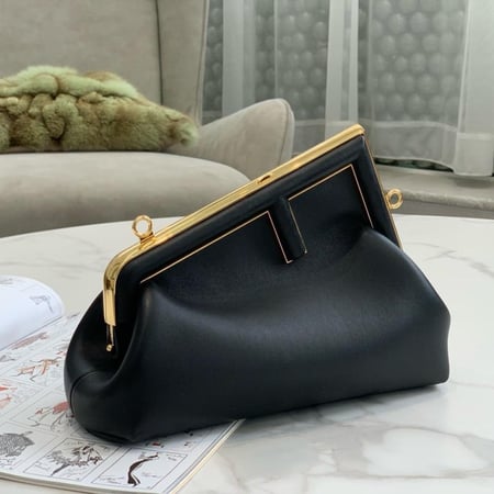 Fendi First Small Black nappa leather