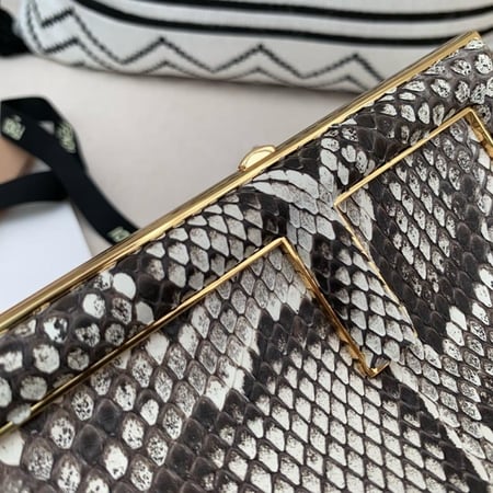 Fendi First Small Natural python leather