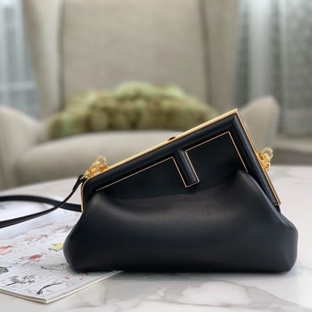 Fendi First Small Black nappa leather