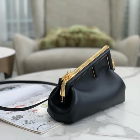Fendi First Small Black nappa leather