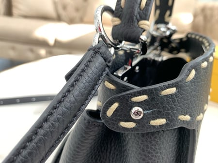 Fendi mini black peekaboo with stiches