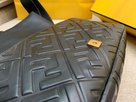 Baguette Large Black leather bag