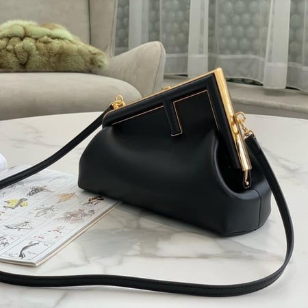 Fendi First Small Black nappa leather