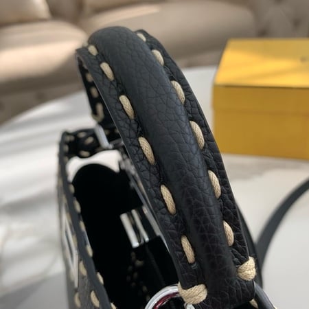 Fendi mini black peekaboo with stiches