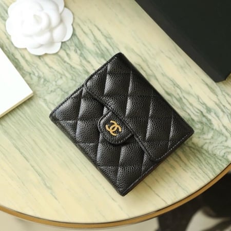 Chanel classic small flap waleet caviar leather phw