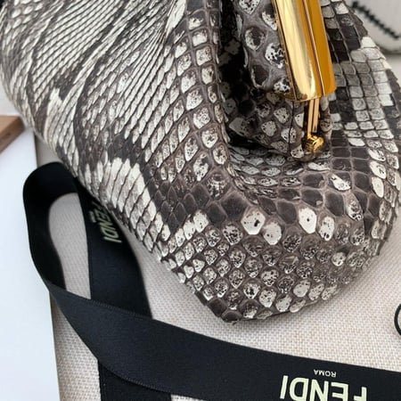 Fendi First Small Natural python leather