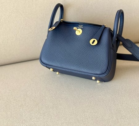 Hermès Mini Lindy Bleu Nuit Color Ghw