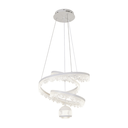 نجف ليد حلزوني مودرن أبيض م/101162-2WH ماركة بفكو