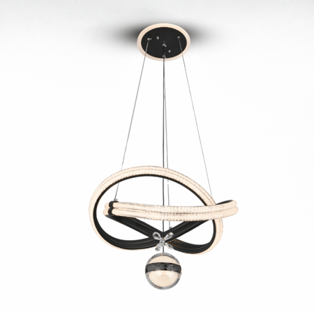 نجف ليد حلقات متداخلة مع تعليقة مودرن أسود م/9406BK ماركة بفكو