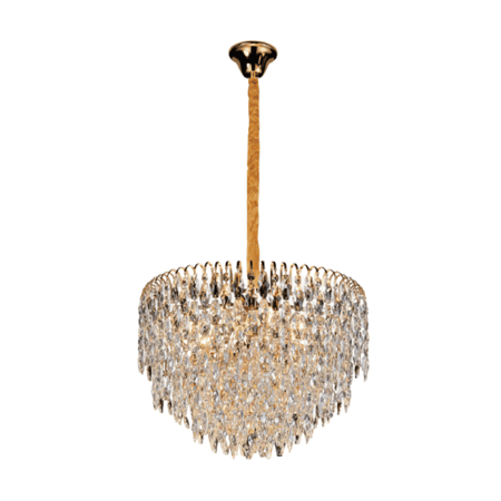 نجف كريستال دائري كلاسيك ذهبي م/6512 ماركة بفكو
