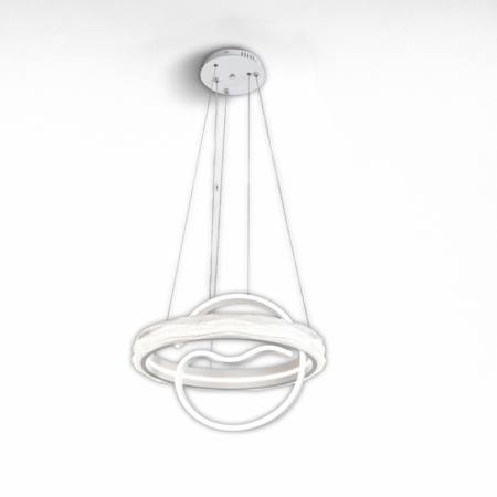 نجف ليد حلقات دائرية متداخلة مودرن أبيض م/9373 GD/BK/CH ماركة بفكو