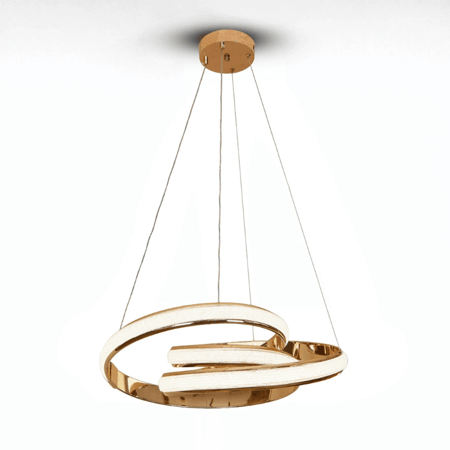 نجف ليد حلقات دائرية متداخلة مودرن ذهبي م/100821-1GD ماركة بفكو