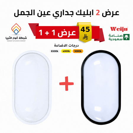 عرض 2 ابليك جداري عين الجمل LED خارجي 30 واط ماركة ويجو