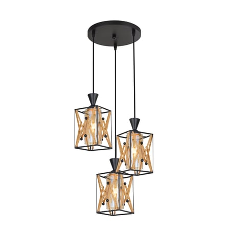 نجف تعليقة ثلاثي مكعب صناعي أسود م/2021-3BK ماركة بفكو