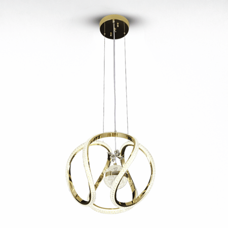 نجف ليد كروي حلزوني مودرن ذهبي م/8622GD ماركة بفكو